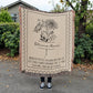 Personalized Birth Flower & Name Woven Blanket | 100% Cotton Throw