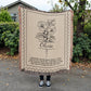 Custom Birth Flower Name Blanket | Personalized Woven Throw for Birthday, Christmas, Mother's Day, Graduation or Anniversary Gift