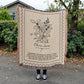 Personalized Birth Flower Blanket with Name | Custom Woven Throw for Birthday, Christmas, Mother's Day or Sympathy Gift