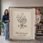 Personalized Cotton Anniversary Blanket: 2nd Wedding Anniversary Gift with Custom Name and Date