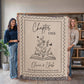 Personalized Name Woven Blanket Wedding Gift for Book Lover Gift Bookish Gift for Couple