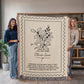 Personalized Birth Flower Blanket with Name | Custom Woven Throw for Birthday, Christmas, Mother's Day or Sympathy Gift