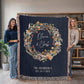 Personalized Woven Couples Blanket with Names & Date | Custom Cotton Throw Wedding Gift, Anniversary Present, Engagement Keepsake