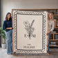 Personalized Cotton Anniversary Blanket | Custom Wedding Throw with Initials & Est Date | 2nd Anniversary Gift for Wife or Couple