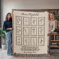 Personalized Hug Blanket with Name | Custom Woven Throw Gift of Love for Daughter, Granddaughter, Grandchild, Mom, Grandma