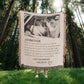 LETTER BLANKET Personalized Gift Love Birthday Gift For Mom Dad Grandma Woven Cotton Anniversary Gift Girlfriend Boyfriend Valentines Gift