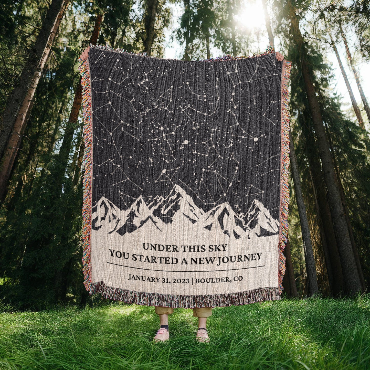 Sober Anniversary Custom Star Map By Date Blanket  Encouragement Sober Birthday Gifts Gift For Women Recovery Gift For Men Him