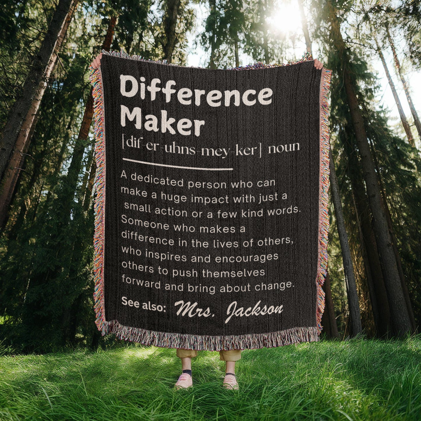 Personalized Difference Maker Gift, Difference Maker Definition with Name, Coach Gift for Teacher, Mentor Appreciation Gift, Leader Gift