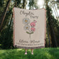 30th Birthday Gift for Her or Him, Chapter 30 Name Throws, Birth Month Flower Blanket, Personalized 30 Years Old Birthday for Daughter