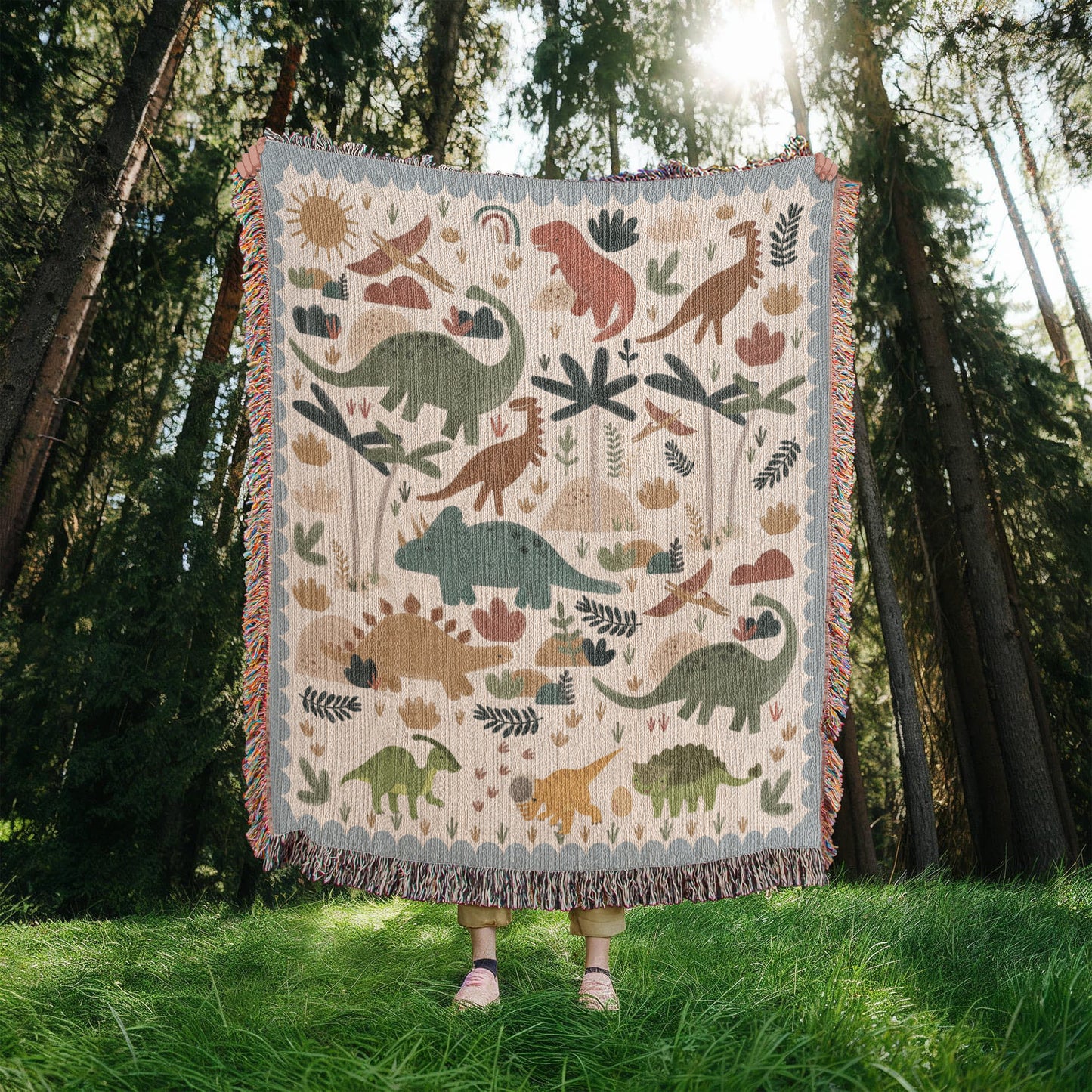 Kids Dinosaur Blanket,Custom Dinosaur Theme Throws, Cute Animal Comfort Blanket, Dinosaur Lover Gift for Kids