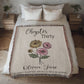 30th Birthday Gift for Her or Him, Chapter 30 Name Blanket, Birth Flower Present, Personalized Gift for 30 Year Old Woman or Daughter