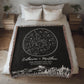 Personalized Blanket Custom Star Map By Date Couples Gift for Wedding Anniversary Husband Gift for Wife Gift for Fiancee Gift for Him Her