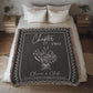 Personalized Cotton Anniversary Blanket: 2nd Wedding Anniversary Gift for Bookish Couple