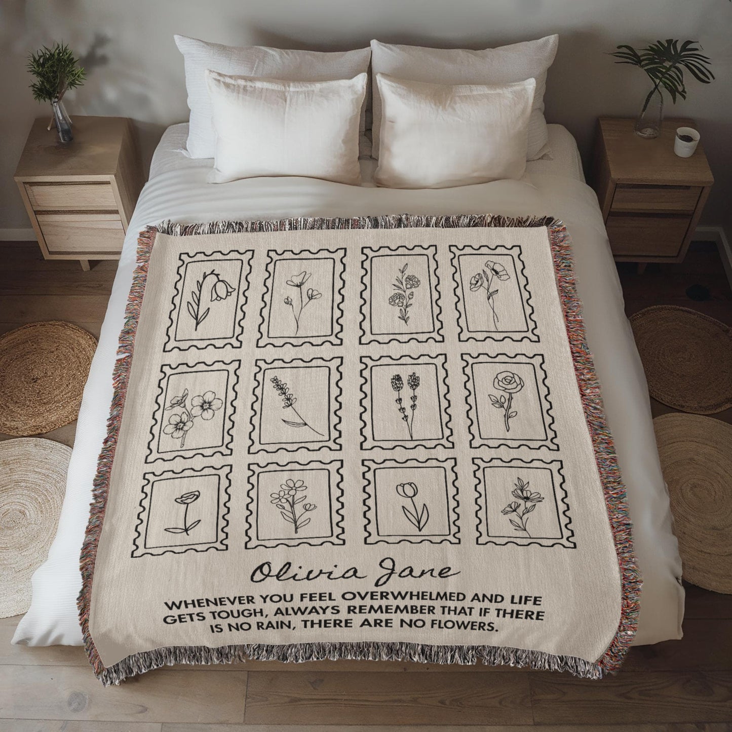 Personalized Hug Blanket Gift |  Comfort Throw for Daughter, Niece, Granddaughter | Encouragement, Mental Health, Anxiety