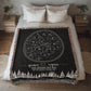Custom Star Map by Date, Engagement Star Gift, Night We Met Throw Blanket, Star Map of Anniversary, Long Distance Gift Stars
