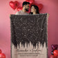 Personalized Night Sky Blanket - Custom Star Map By Date Throws Romantic Anniversary, Wedding, Housewarming, Christmas Gift Ideas