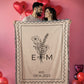 Personalized Cotton Anniversary Blanket | Custom Wedding Throw with Initials & Date | Christmas Gift