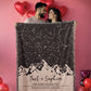 Personalized Star Map by Date Anniversary Blanket, Custom Couples Gift, Cotton Anniversary Gift, Mountain Wedding Christmas Gifts