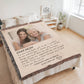LETTER BLANKET Personalized Gift Love Birthday Gift For Mom Dad Grandma Woven Cotton Anniversary Gift Girlfriend Boyfriend Valentines Gift