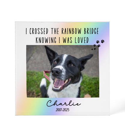 Personalized Pet Memorial Photo,Custom Pet Memorial Acrylic Block, Loss of dog or Cat Pet Memorial Gift, Sympathy Christmas Gift