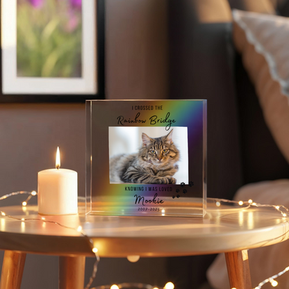 Personalized Pet Memorial Gift - Acrylic Photo Block - Cat- Dog Loss Gift, Dog Memorial Gift, Pet Memorial, Dog Memorial, Rainbow Bridge