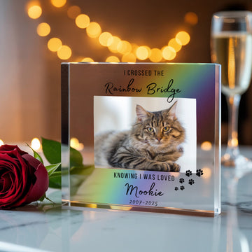 Personalized Pet Memorial Gift - Acrylic Photo Block - Cat- Dog Loss Gift, Dog Memorial Gift, Pet Memorial, Dog Memorial, Rainbow Bridge