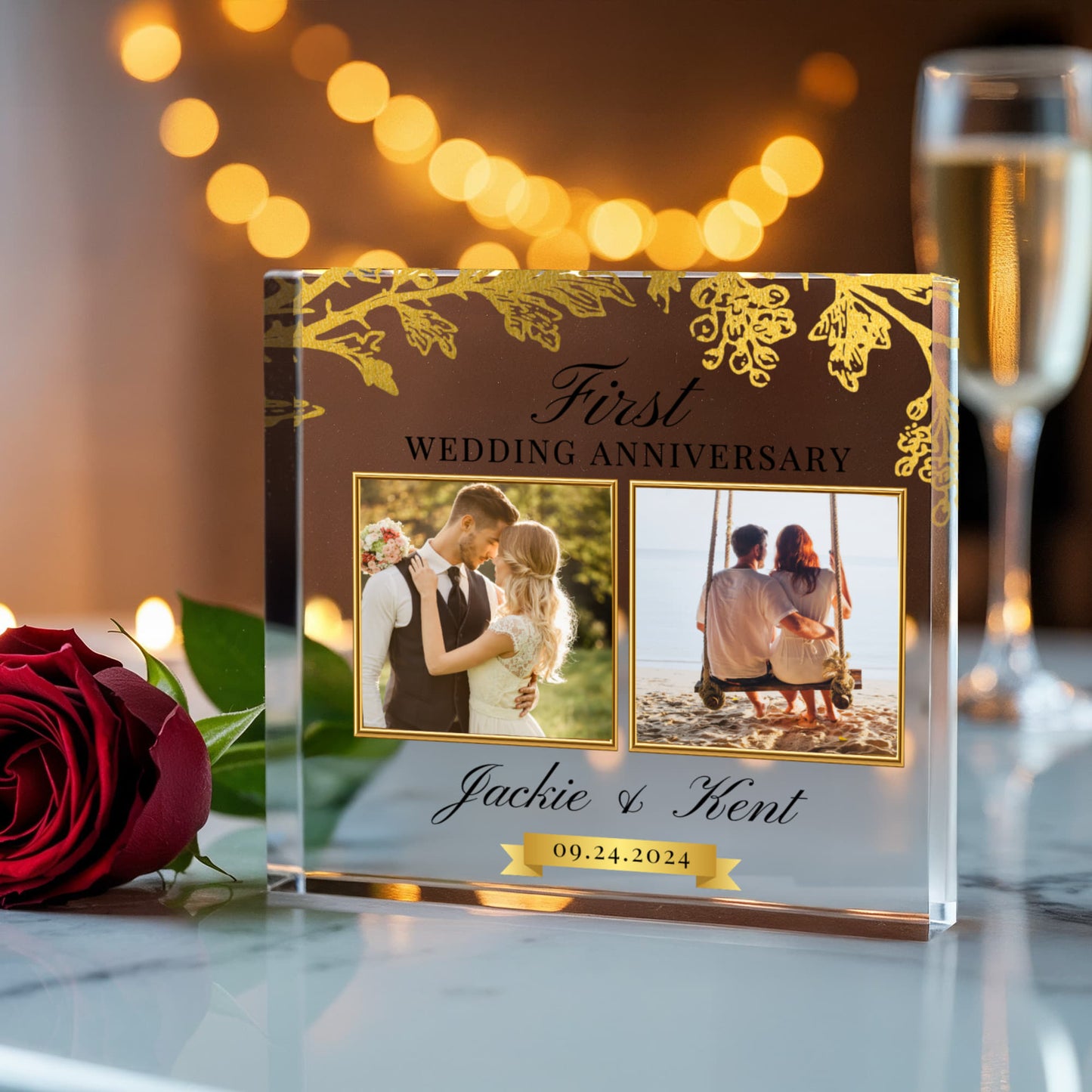 Personalized Picture Custom Acrylic Photo Gifts, Wedding Anniversary Gift, Personalised Couples Gift