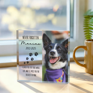 Pet Memorial Photo Plaque, Cat or Dog memorial Gift, Loss of Pet Gift, Personalized Pet Memorial Gift, Christmas gift