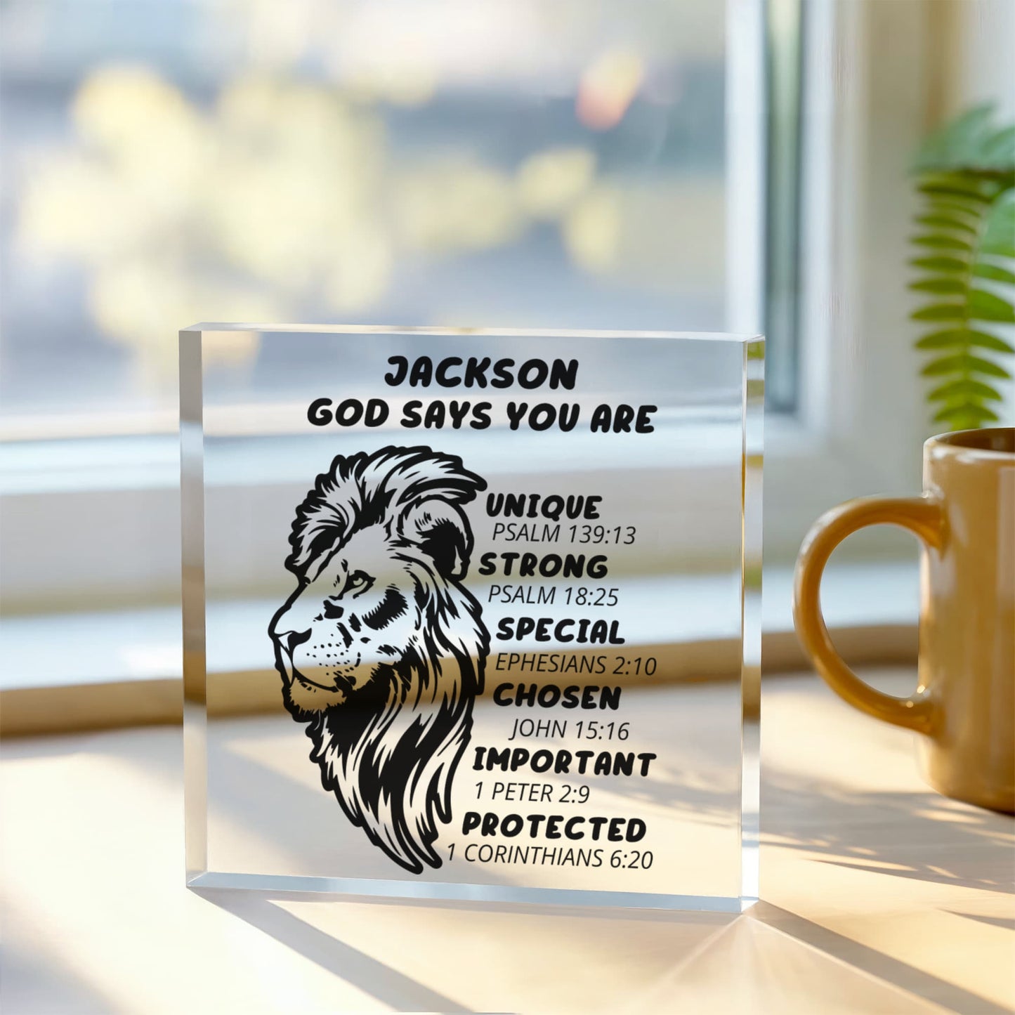 Personalized God Says You Are Plaque | Bible Scripture Gift for Him