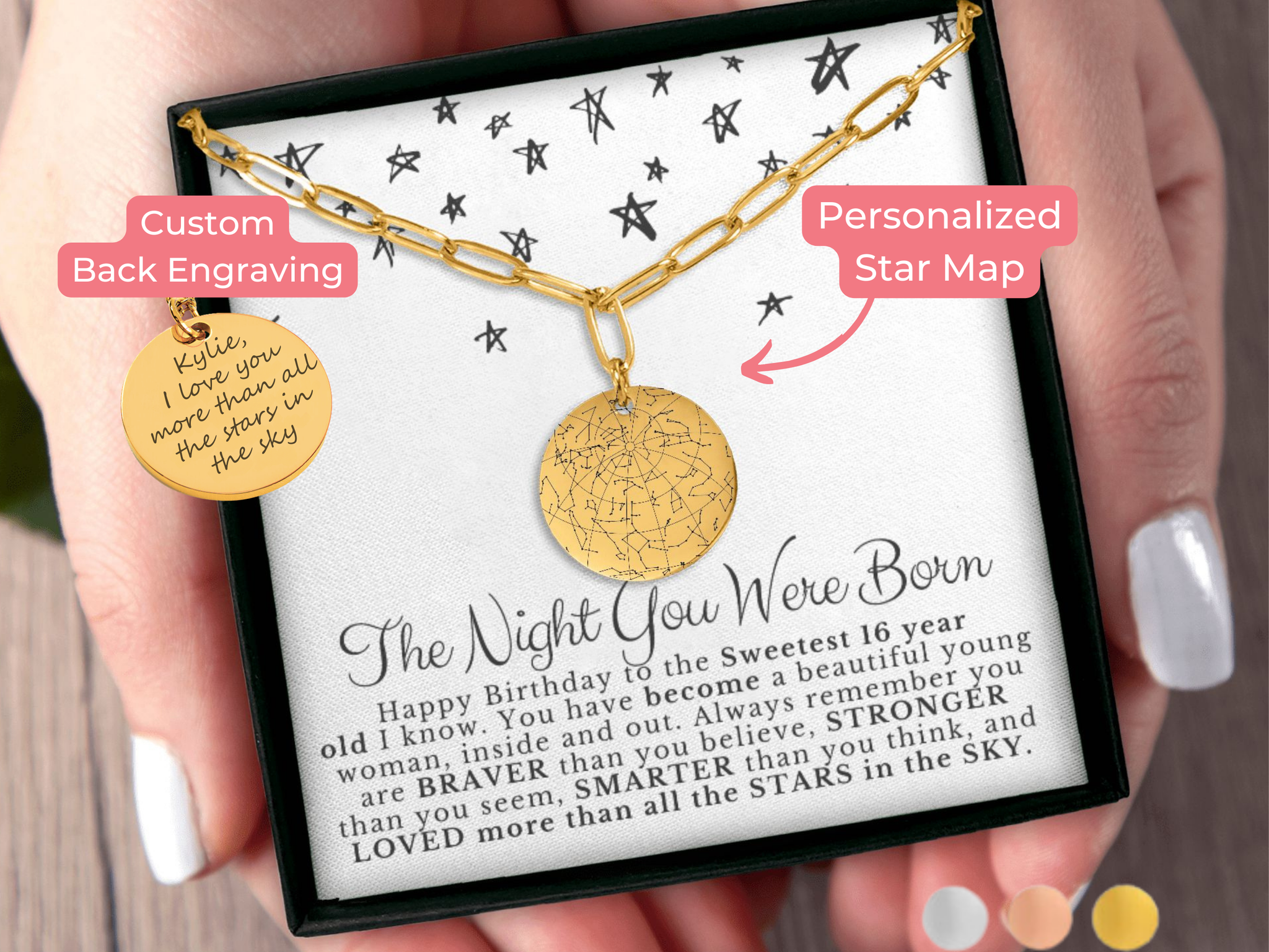 Custom Star Map Night You Were Born Personalised 16th Birthday gift | Daughter birthday gift, Granddaughter gift, Niece Gift for Friend BFF
