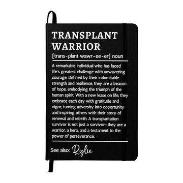 Transplant Warrior Journal | Transplant Anniversary Gift | Transplant Survivor Organ Transplant Gift