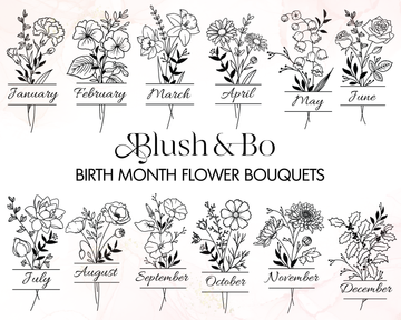 Custom Name and Birth Flower No Rain No Flowers Cotton Woven Blanket Gift for Her