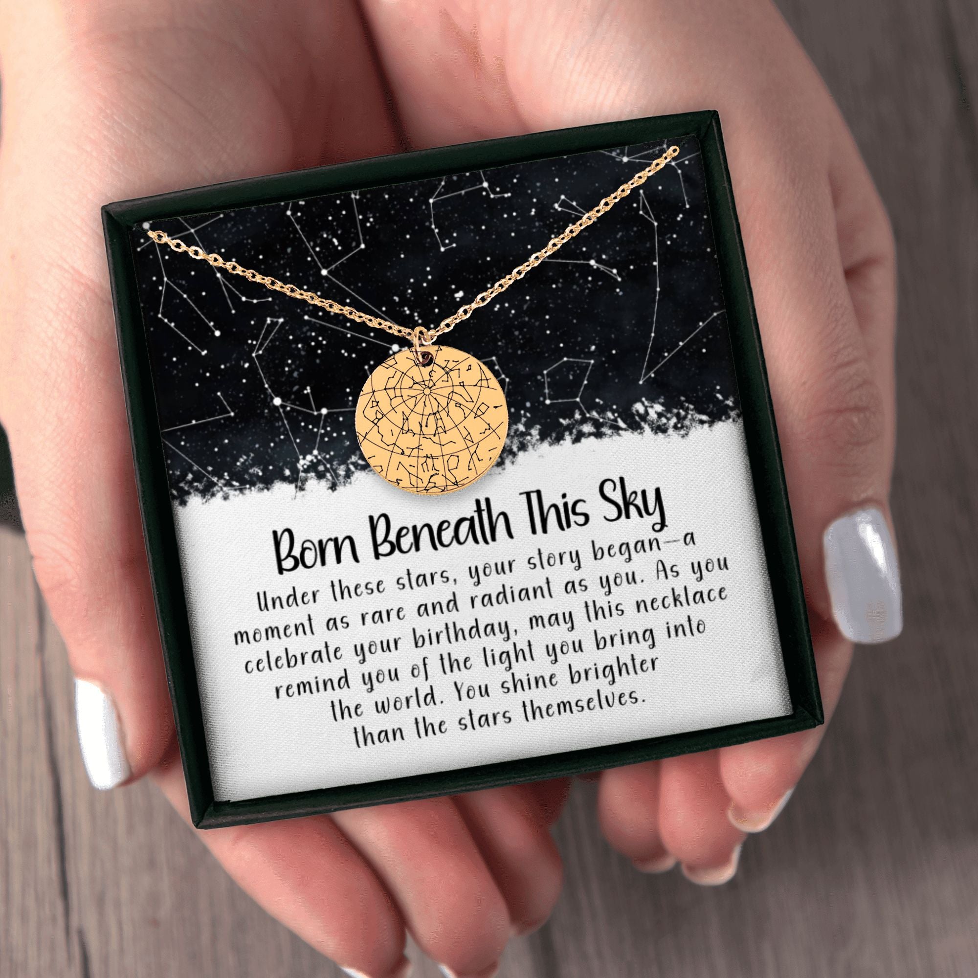 Custom Star Map Necklace Birthday Gift for Her Night You Were Born Birthday Stars Milestone Birthday Present