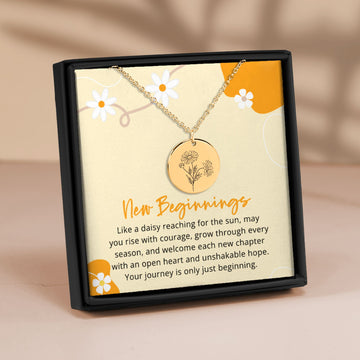 New Beginnings Box, Daisy Necklace, New job gift, Coworker Leaving Gift, Goodbye gift, Good luck, New start, Divorce, New Chapter, Grad