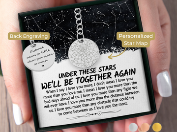 Deployment Gift Custom Star Map Keychain