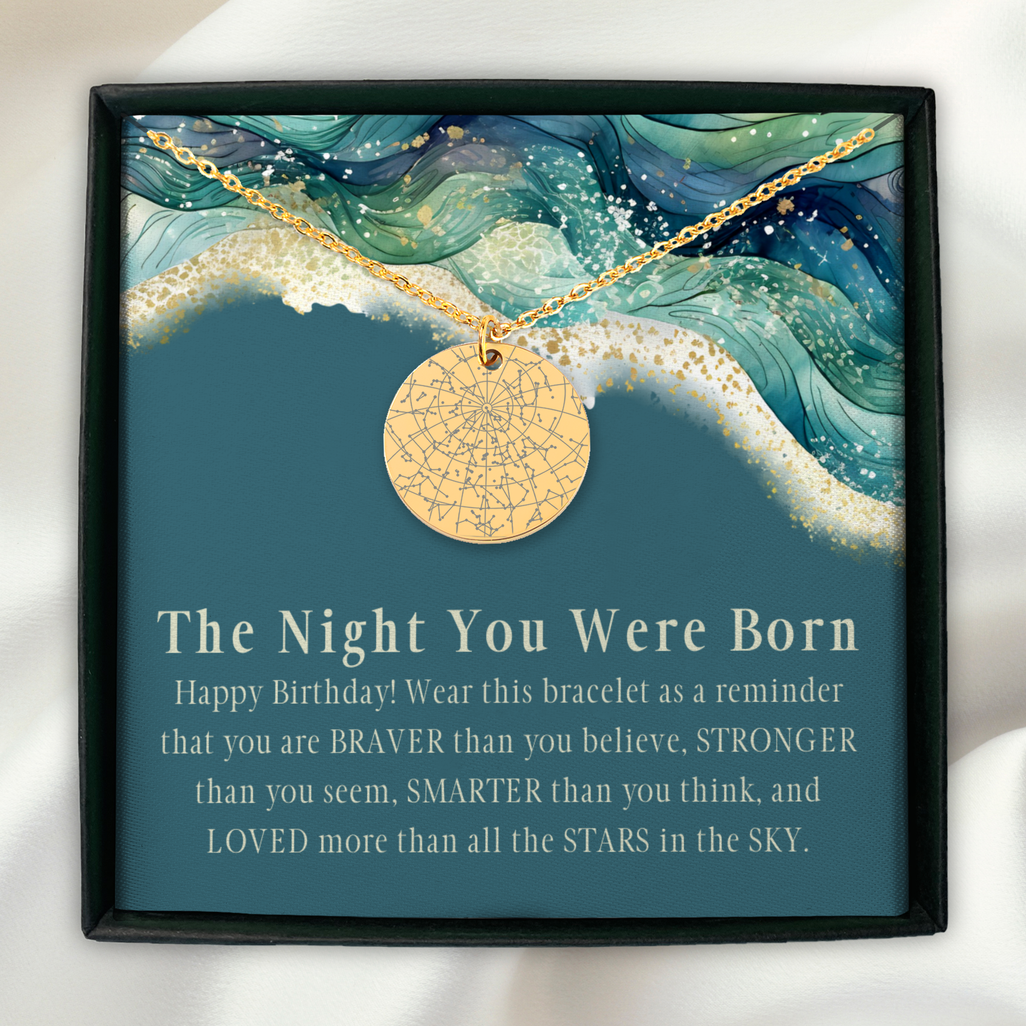 Milestone Bracelet Night You Were Born Birthday Star Map By Date Birthday Gift for 30th 40th 50th 60th 13th 16th 18th 21st Birthday Gift