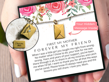 Hidden Message Gift for Mom | Personalized Envelope Necklace