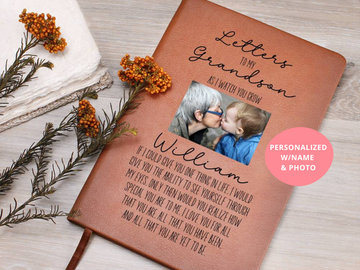 Personalized Letters to My Grandchild Journal - Custom Granddaughter or Grandson Memory Book, Baby Shower Gift, Grandparent Keepsake with Photo