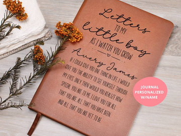 Personalized Letters to My Little Boy or Girl Journal - Custom Son, Daughter, Grandson, or Granddaughter Memory Book, Baby Shower Gift