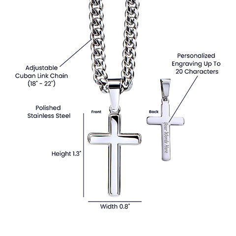 To Our Grandson Gift from Grandparents | Cross Necklace