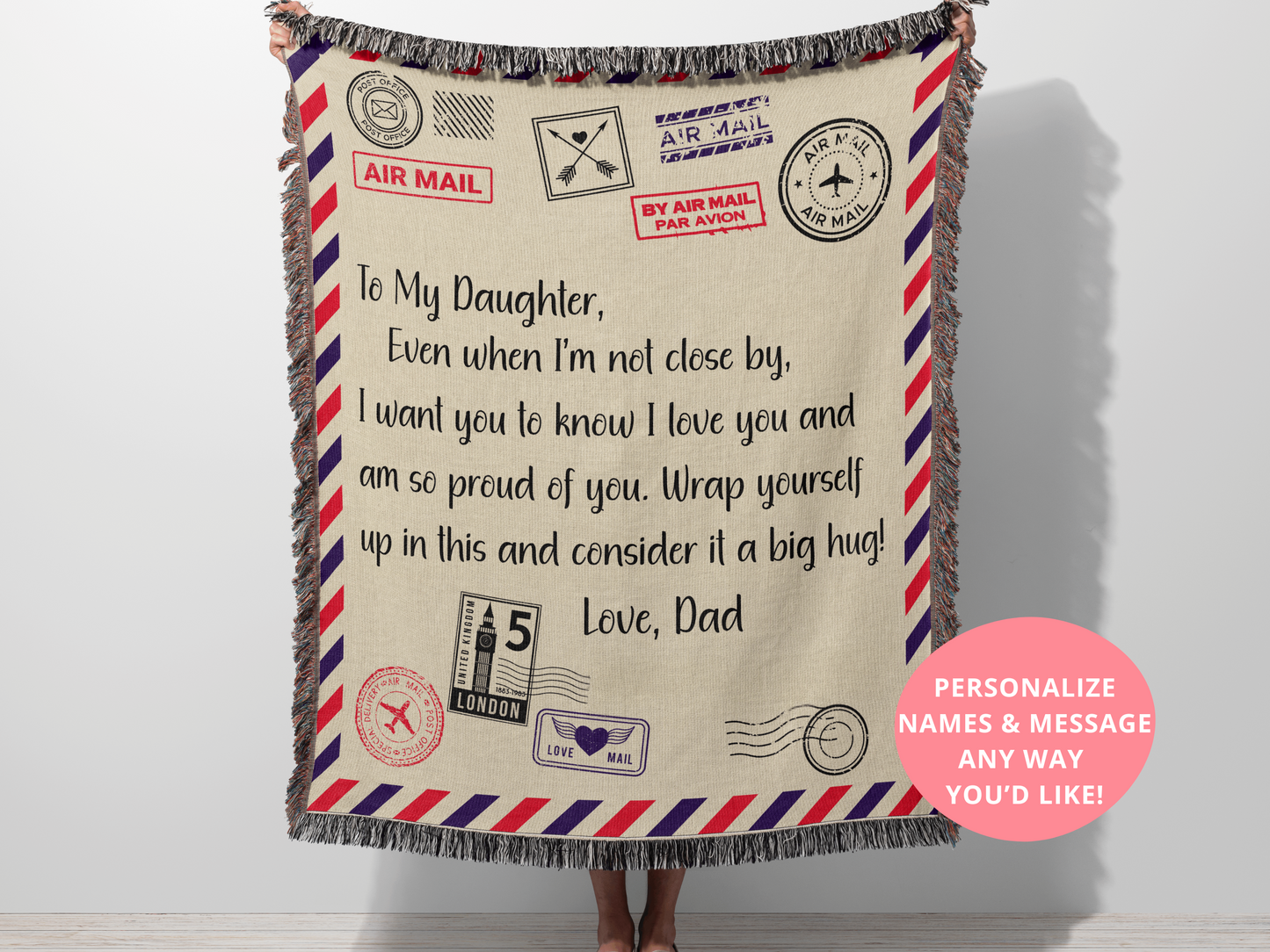 Personalized Daughter Blanket, Sherpa Blanket, To My Daughter, Blanket with Name, Birthday Gift, Encouragement Gift