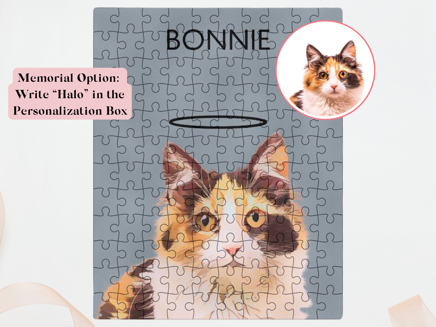 Cartoon Pet Portrait From Photo Custom Puzzle | Dog Cartoon Portrait Cat  Personalized Pet Lover Gift, Pet Memorial Gift