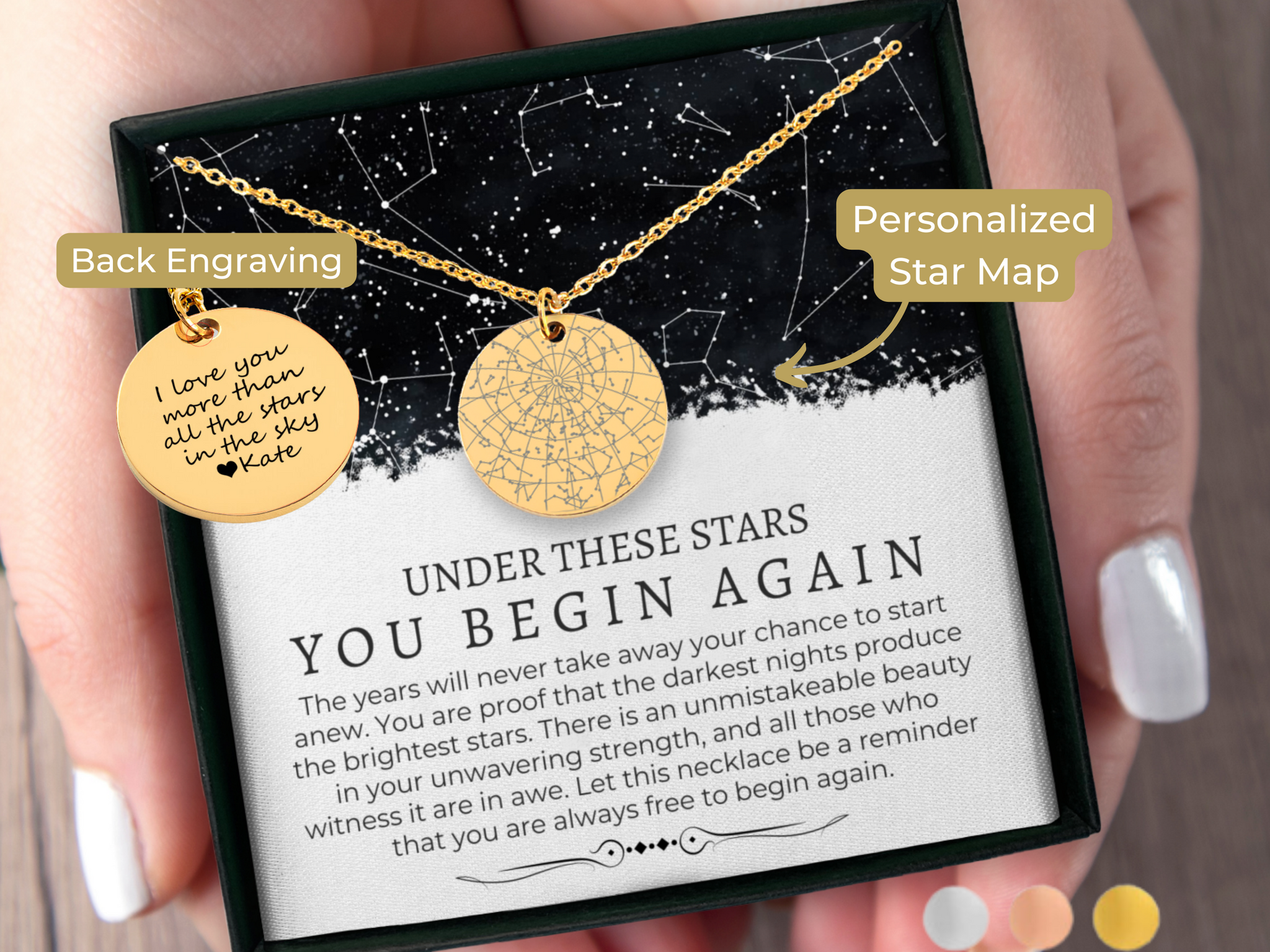 Begin Again Custom Star Map By Date Necklace