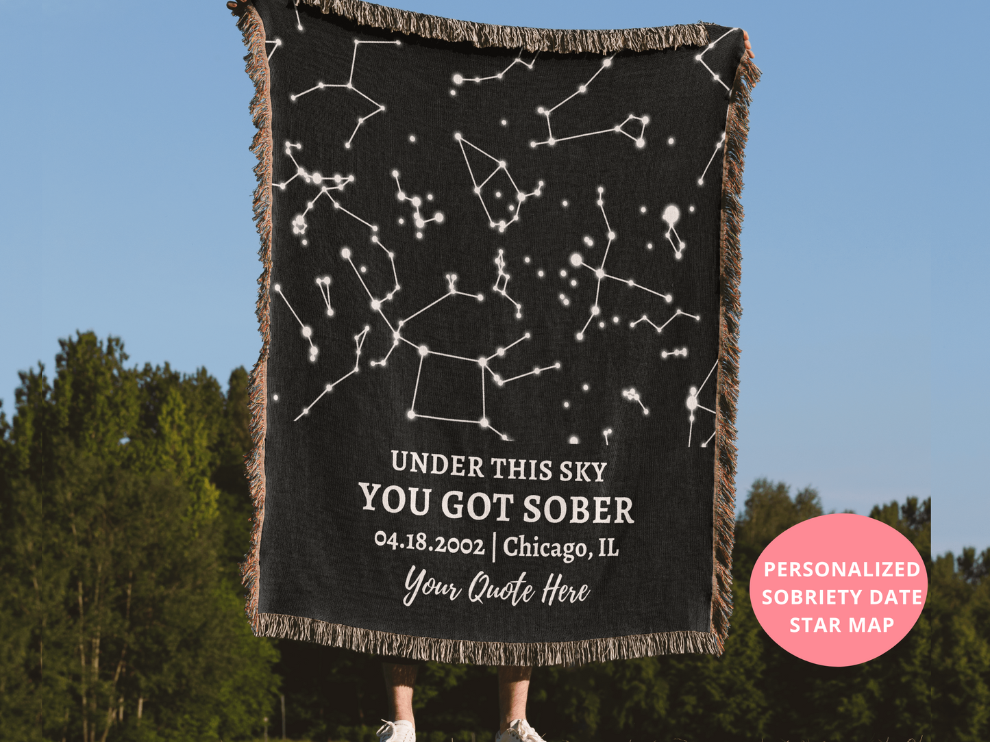 Sobriety Gifts Star Map By Date Sober Anniversary Sober Birthday Recovery Gift for Her or Him