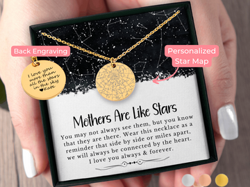 Personalized Gift for Mom Custom Star Map By Date Necklace