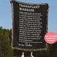 Transplant Warrior Personalized Name Blanket | Kidney Transplant Gift  Open Heart Surgery Living Kidney Donation Gift Of Life Liver Disease