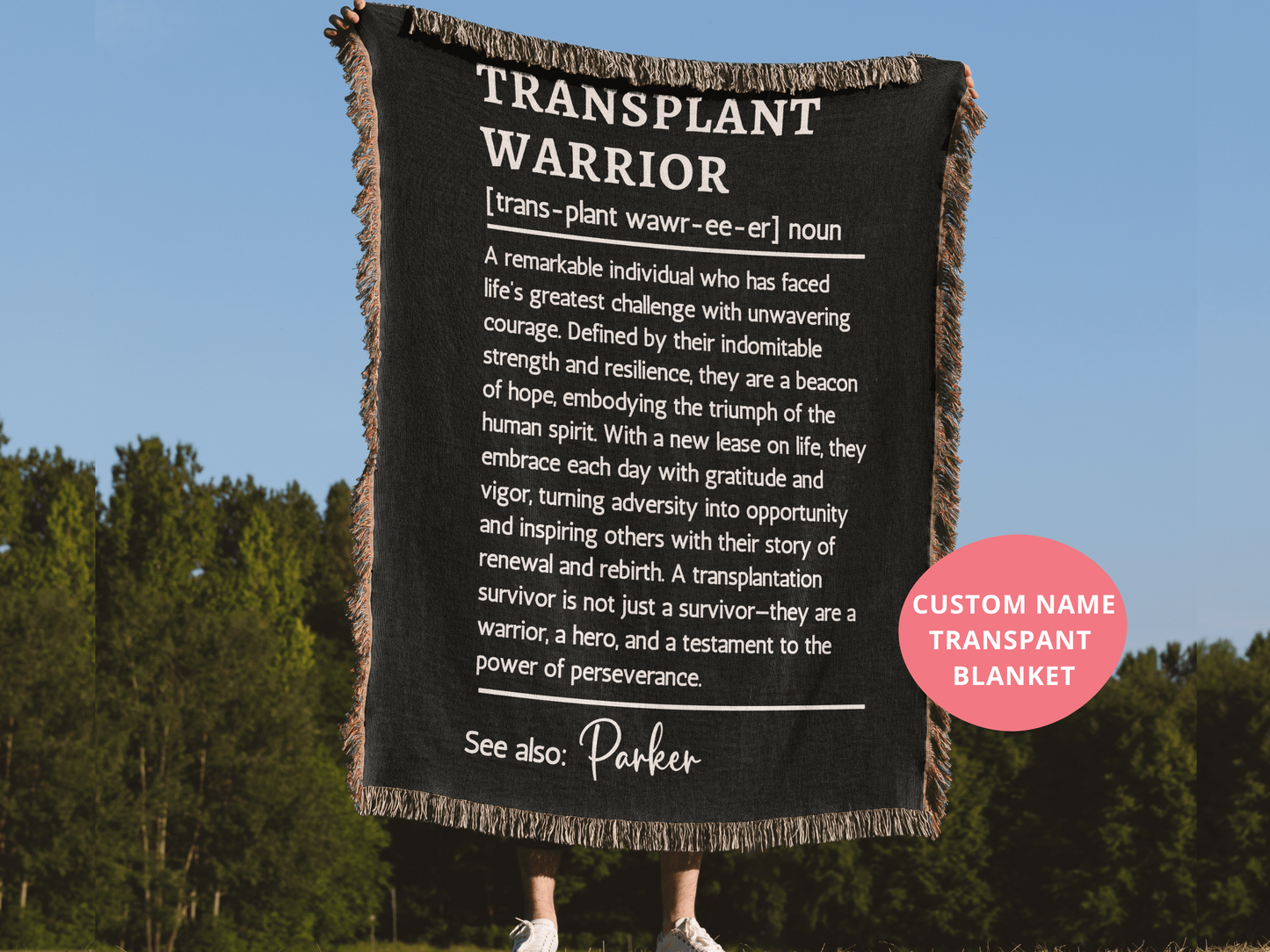 Transplant Warrior Personalized Name Blanket | Kidney Transplant Gift  Open Heart Surgery Living Kidney Donation Gift Of Life Liver Disease