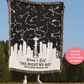 The Night We Met Personalized Blanket for Couple, Custom Throw Blanket, Personalized Gift for Him or Her 2nd Anniversary Gift, Cotton Anniversary Gift