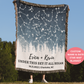 Custom Star Map By Date Blanket With Name | Personalized Throw Blanket For Adults | Personalized Gift For Home | Christmas Gift
