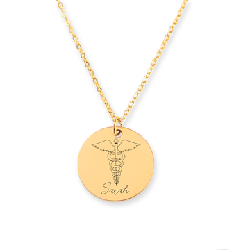 Preceptor Thank You Gift Personalized Caduceus Necklace